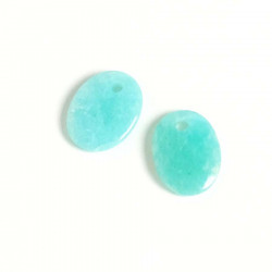 Pendentif Ovale 8 x 10 mm Pierre Naturelle Amazonite