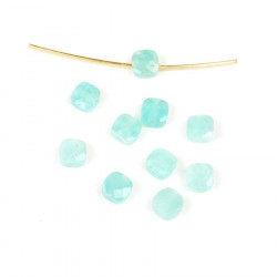 Perle Naturelle Carrée 4 mm Amazonite