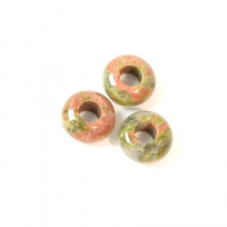 Perle Naturelle Donuts 12 mm Unakite