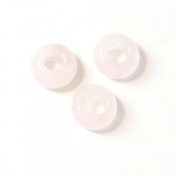 Perle Naturelle Donuts 14 mm Quartz Rose