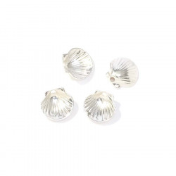 Pendentif Coquillage 7,7 x 8 mm Argenté 925 - 2 pcs