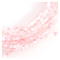 Perles de Bohème sur Fil - Olive Facettée 5 mm Rose Clair