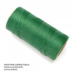 Fil ciré Linhasita pour Micro Macramé 0,5 mm x 10 m Vert bouteille