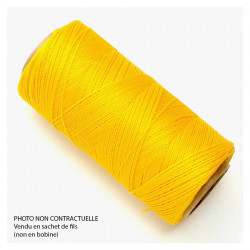 Fil ciré Linhasita pour Micro Macramé 0,5 mm x 10 m Jaune poussin