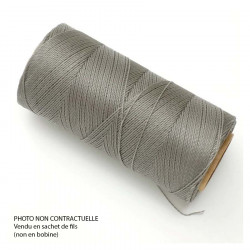 Fil ciré Linhasita pour Micro Macramé 0,5 mm x 10 m Gris