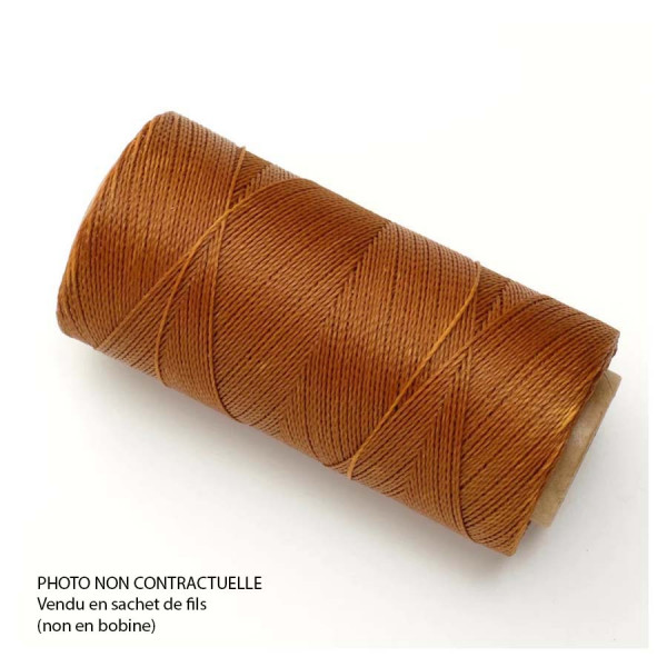 Fil ciré Linhasita pour Micro Macramé 0,5 mm x 10 m Caramel clair