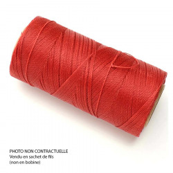 Fil ciré Linhasita pour Micro Macramé 0,5 mm x 10 m Cerise