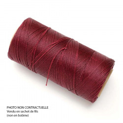 Fil ciré Linhasita pour Micro Macramé 0,5 mm x 10 m Bordeaux