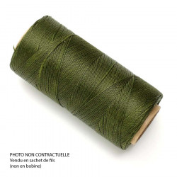 Fil ciré Linhasita pour Micro Macramé 0,5 mm x 10 m Olive