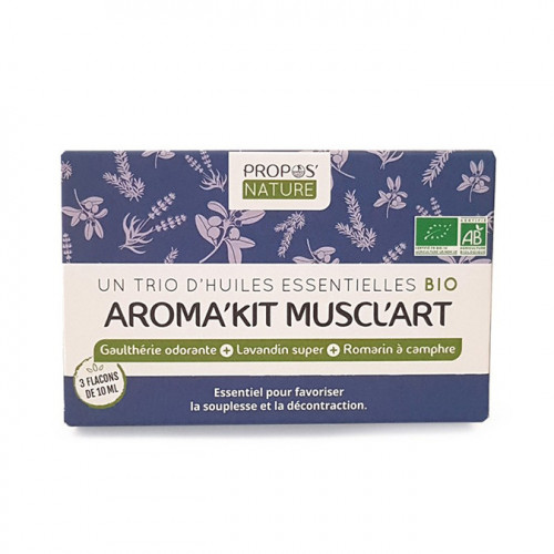 Aroma’Kit Muscl'art 3 Huiles essentielles Bio