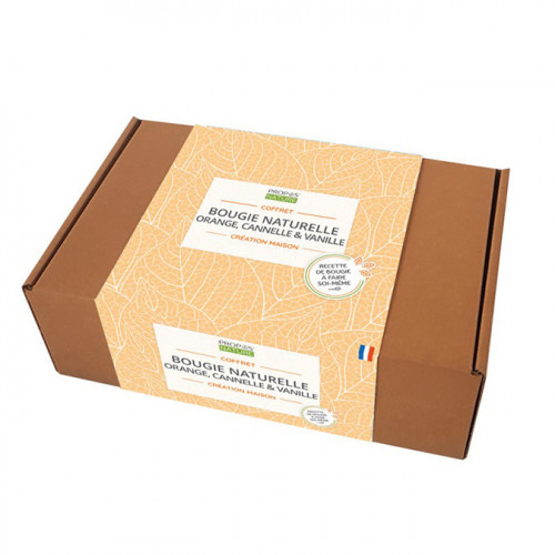 Coffret création maison Bougie orange, cannelle & vanille