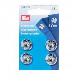 Bouton-pression à coudre 17 mm Argent 4 pcs