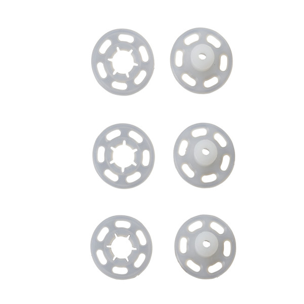 Bouton-pression à coudre 10 mm Transparent 18 pcs