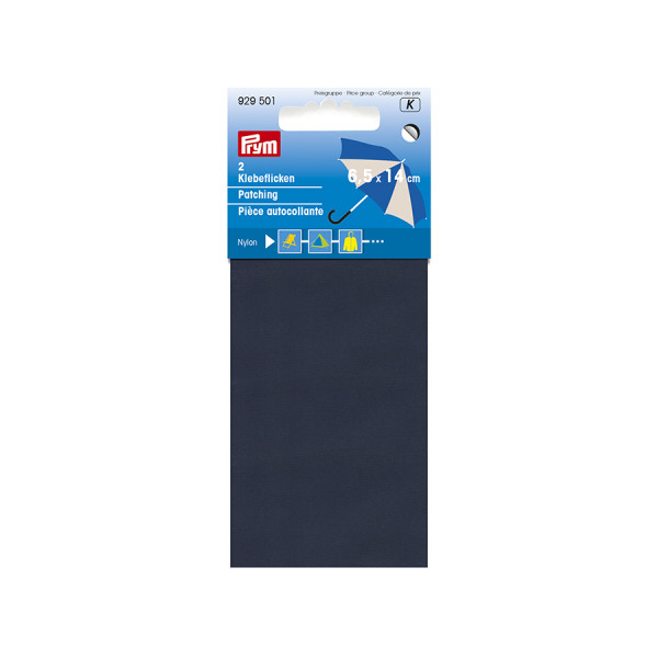 Pièce autocollante thermocollante en Nylon 6,5 x 14 cm Marine