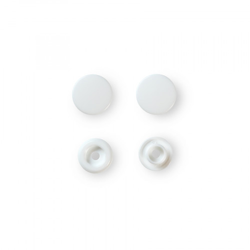 Bouton-pression Color Snaps 12,4 mm Rond Blanc 30 pcs