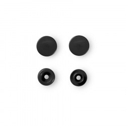 Bouton-pression Color Snaps 12,4 mm Rond Noir 30 pcs