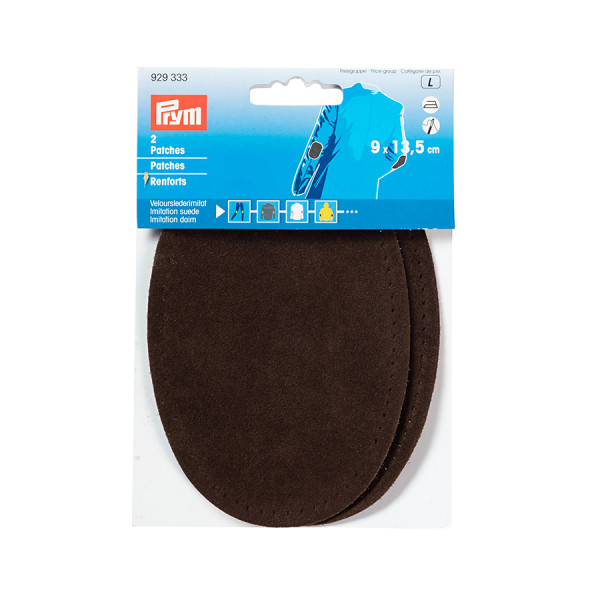 Renfort imitation daim Thermocollant 2 pcs 9 x 13,5 cm Noir