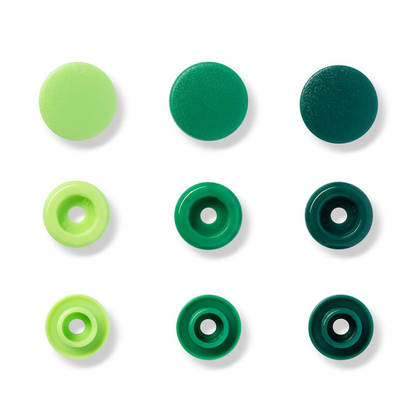 Bouton-pression Color Snaps 12,4 mm 30 pcs Rond Trio de Vert