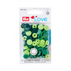 Bouton-pression Color Snaps 12,4 mm 30 pcs Rond Trio de Vert