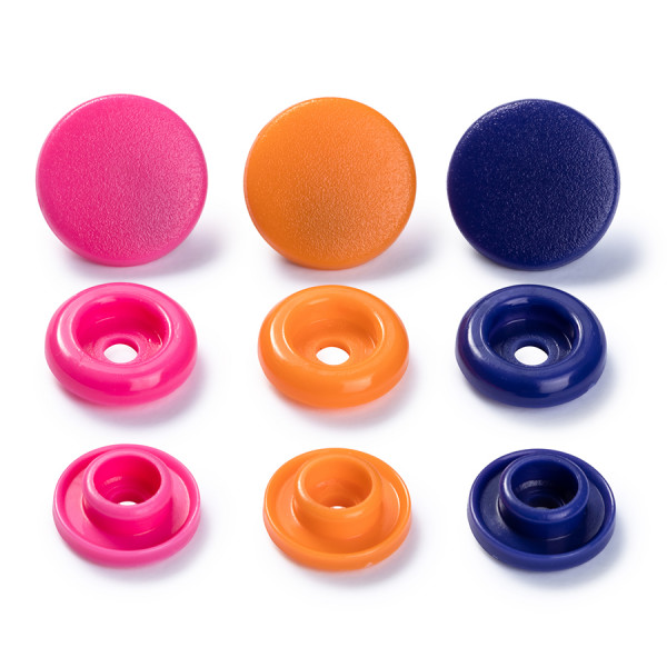 Bouton-pression Color Snaps 12,4 mm 30 pcs Rond Orange-Fuchsia-Violet