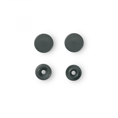 Bouton-pression Color Snaps 12,4 mm Rond 30 pcs Gris foncé