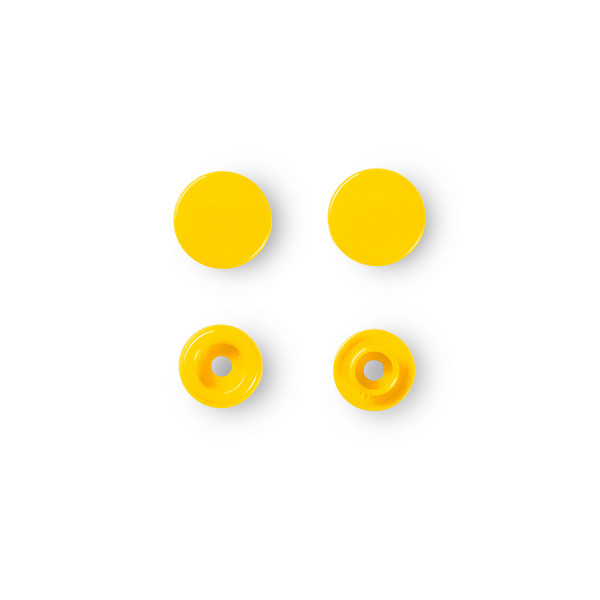 Bouton-pression Color Snaps 12,4 mm Rond 30 pcs Jaune