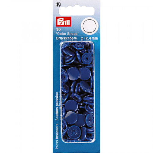 Bouton-pression Color Snaps 12,4 mm Rond 30 pcs Bleu royal