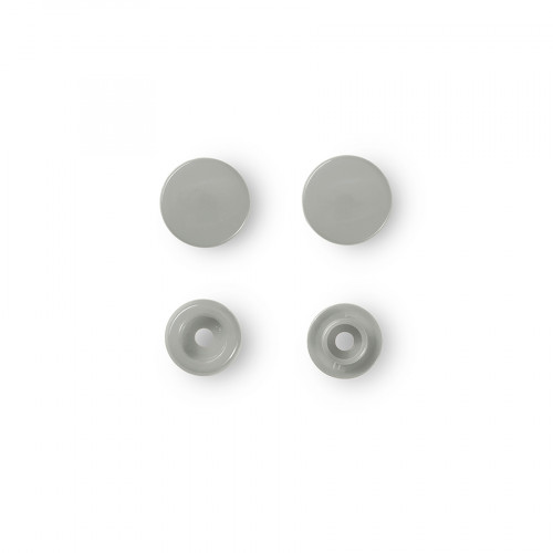 Bouton-pression Color Snaps 12,4 mm Rond 30 pcs Gris