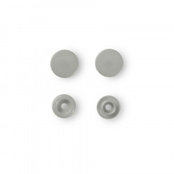 Bouton-pression Color Snaps 12,4 mm Rond 30 pcs Gris