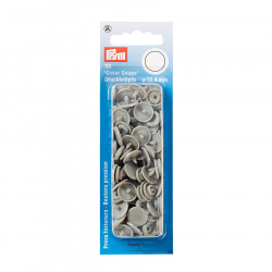 Bouton-pression Color Snaps 12,4 mm Rond 30 pcs Gris