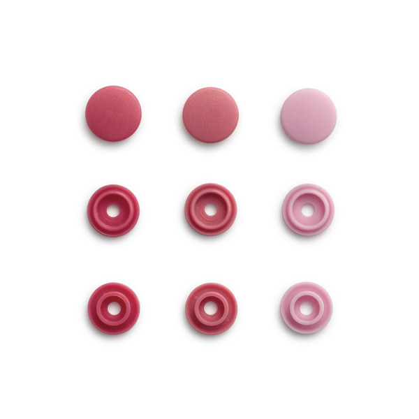 Bouton-pression Color Snaps Mini Rond 9 mm 36 pcs Rose