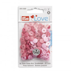 Bouton-pression Color Snaps Mini Rond 9 mm 36 pcs Rose
