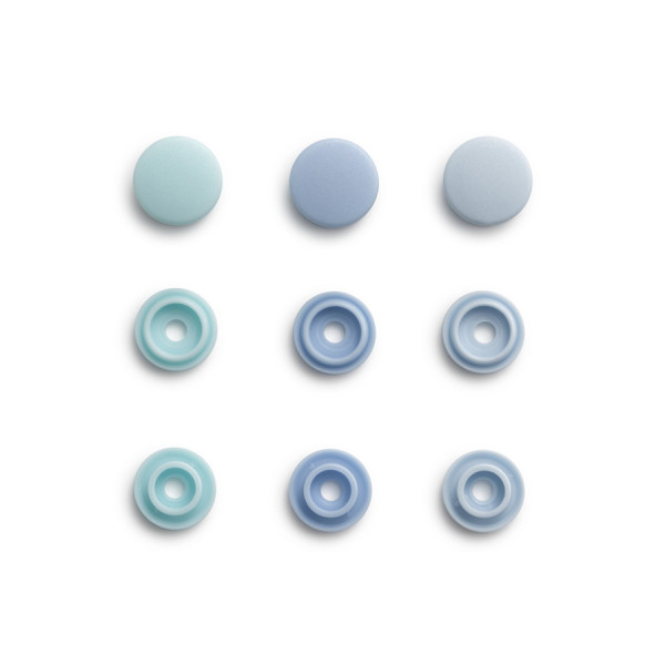 Bouton-pression Color Snaps Mini Rond 9 mm 36 pcs Bleu clair