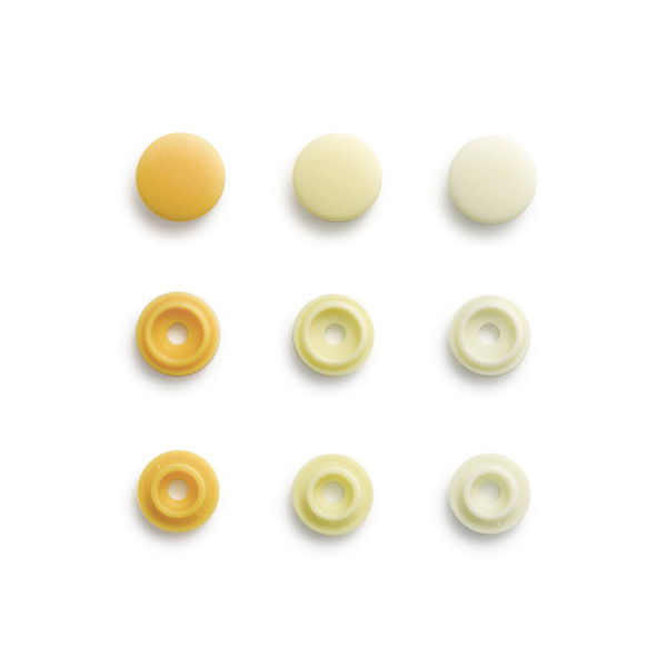 Bouton-pression Color Snaps Mini Rond 9 mm 36 pcs Jaune clair