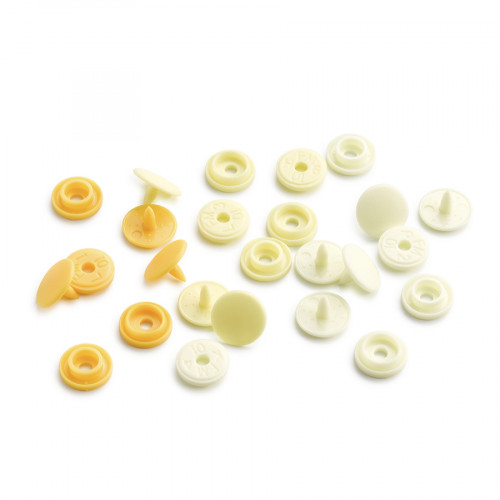 Bouton-pression Color Snaps Mini Rond 9 mm 36 pcs Jaune clair