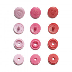 Bouton-pression Color Snaps Mini Aspect couture 9 mm 36 pcs Rose