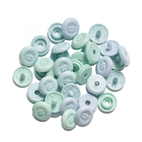 Bouton-pression Color Snaps Mini Aspect couture 9 mm 36 pcs Bleu