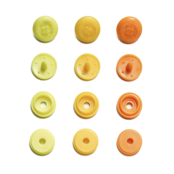 Bouton-pression Color Snaps Mini Aspect couture 9 mm 36 pcs Jaune