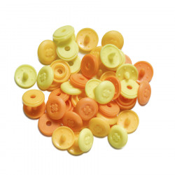 Bouton-pression Color Snaps Mini Aspect couture 9 mm 36 pcs Jaune