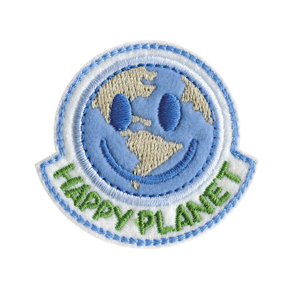 Écusson Thermocollant Recyclé Happy Planet