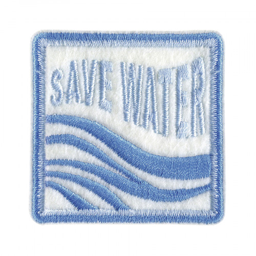Écusson Thermocollant Recyclé Save Water