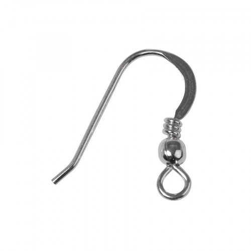 Crochet d'oreille 20 mm Argent 925 2 pcs