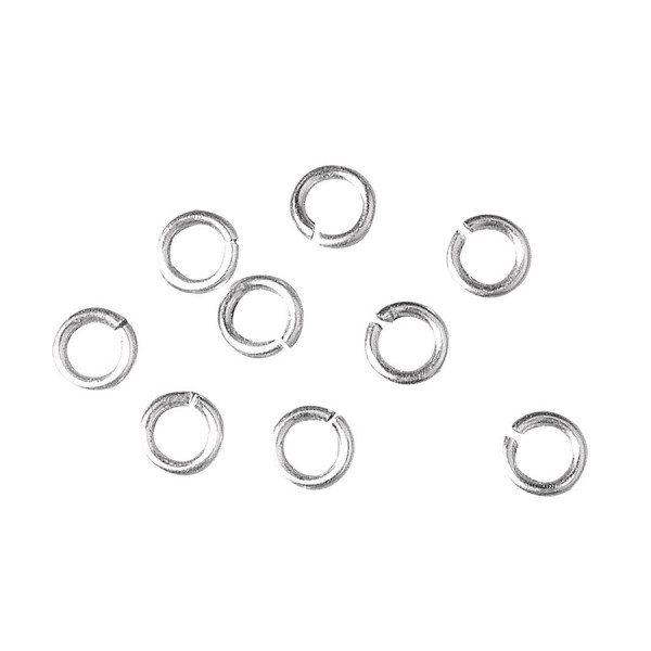 Anneau Ouvert 10 mm 40 pcs Couleur Argent