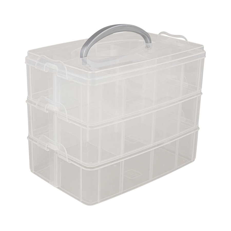 Boîte de rangement en plastique polyvalente avec 8 compartiments