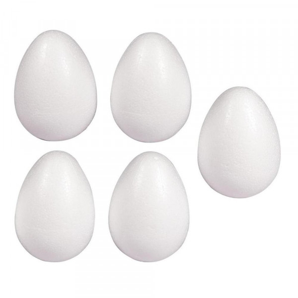 Œufs en Polystyrène pleins Ø 6 cm 5 pcs