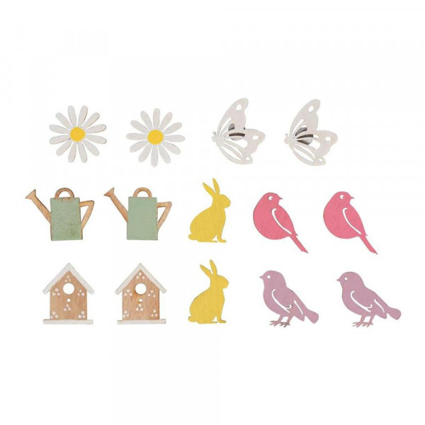 Miniatures adhésives en Bois - Summer - 14 pcs