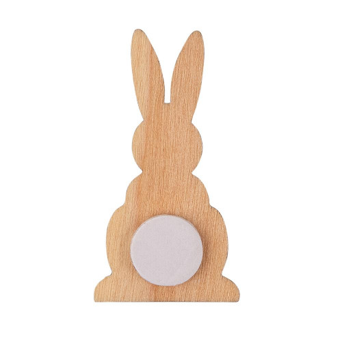 Miniatures adhésives en Bois coloré - Lapins 2 x 4 cm - 12 pcs