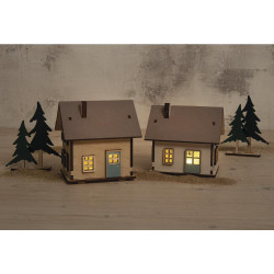 Kit maisons en bois illuminées - Rayher