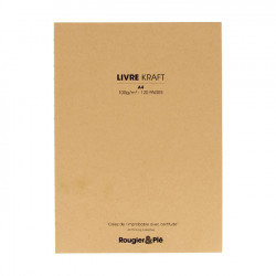 Livre papier Kraft 100 g/m² 120 feuilles A5 14,8 x 21 cm