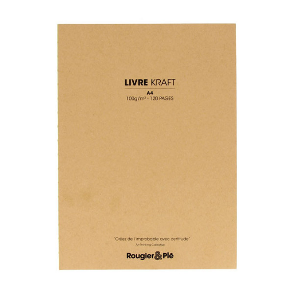Livre papier Kraft 100 g/m² 120 feuilles A4 21 x 29,7 cm